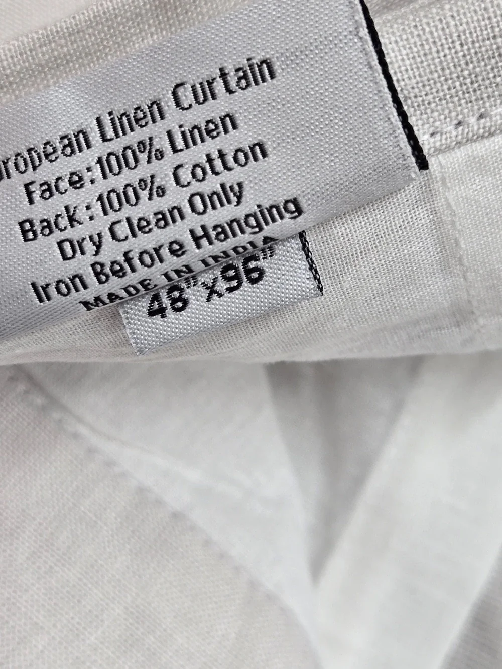 NWT QUINCE Set Of 2 48x96 European Linen Curtains Cloud 9276